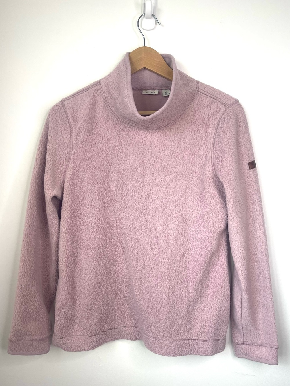 L.L. Bean Lavender Purple Fleece Turtleneck Pullover size small